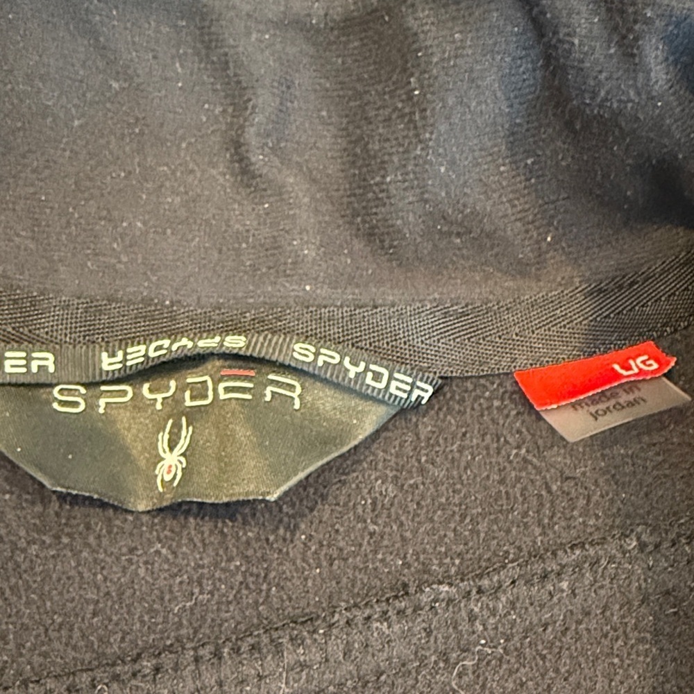Spyder Black Zip Up Sweater - size Large - Picture 2 of 5